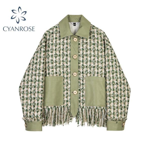 vintage stylish shirt jackets women 2021 autumn fashion pockets turn-down collar check jacket chic coat outerwear casual women's, Black;brown
vintage stylish shirt jackets women 2021 autumn fashion pockets turn-down collar check jacket chic coat outerwear casual women's, Black;brown
