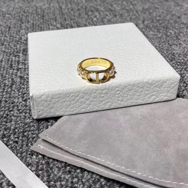 high-end retro cd letter ring ladies golden letters strawberry pearl fashion rings, Silver
high-end retro cd letter ring ladies golden letters strawberry pearl fashion rings, Silver