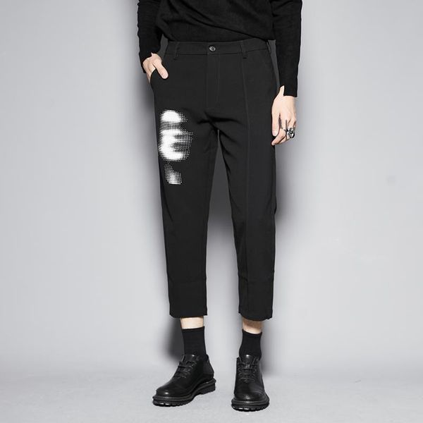 men's suits & blazers male autumn winter abstract pattern contrast printed casual straight cropped trousers british style slim, White;black
men's suits & blazers male autumn winter abstract pattern contrast printed casual straight cropped trousers british style slim, White;black