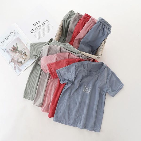 clothing sets toddler girl clothes 2pcs infant baby boy pajamas ice silk short sleeve home children's kids pyjamas suits, White
clothing sets toddler girl clothes 2pcs infant baby boy pajamas ice silk short sleeve home children's kids pyjamas suits, White
