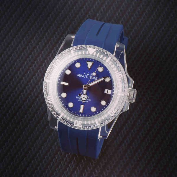 movement minute-time automatic watch nh35 acrylic case green light-emitting cap blue dial 5atm watertight fashion men's, Slivery;brown
movement minute-time automatic watch nh35 acrylic case green light-emitting cap blue dial 5atm watertight fashion men's, Slivery;brown