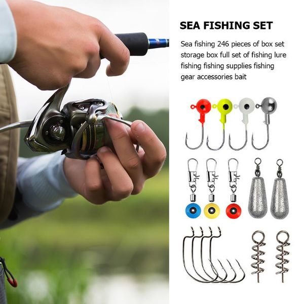 fishing accessories 246pcs/box outdoor lure jig hook hard bass casting sinker bait weight crank hooks set tackles
fishing accessories 246pcs/box outdoor lure jig hook hard bass casting sinker bait weight crank hooks set tackles