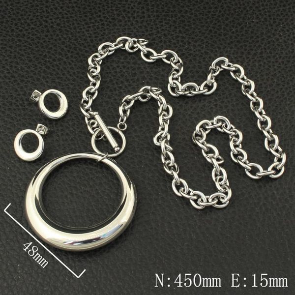earrings & necklace woman's fashion gold color stud round stainless steel jewelry sets for women sfgzafbi1, Silver
earrings & necklace woman's fashion gold color stud round stainless steel jewelry sets for women sfgzafbi1, Silver
