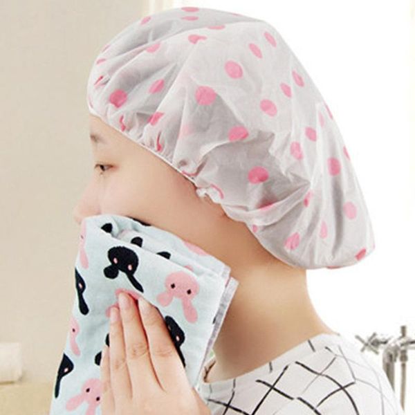 shower caps 1pc fashion waterproof thicken wave point cap reusable hair salon elastic for women bath bathroom random color
shower caps 1pc fashion waterproof thicken wave point cap reusable hair salon elastic for women bath bathroom random color