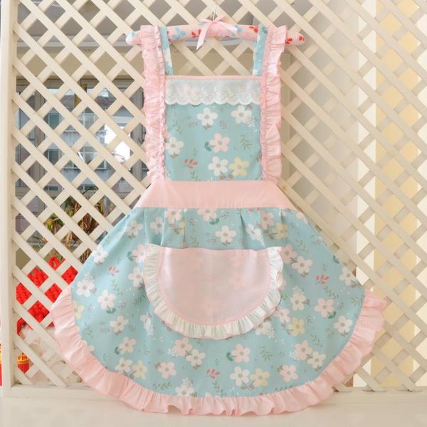 lovely aprons blue cotton floral kawaii women cute kitchen accessories work clothes home cooking restaurant supplies
lovely aprons blue cotton floral kawaii women cute kitchen accessories work clothes home cooking restaurant supplies