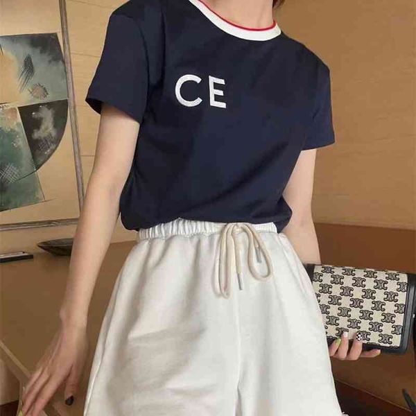 2022 factory wholesale new ce embroidery thread matching short sleeve t-shirt in spring and summer, White
2022 factory wholesale new ce embroidery thread matching short sleeve t-shirt in spring and summer, White