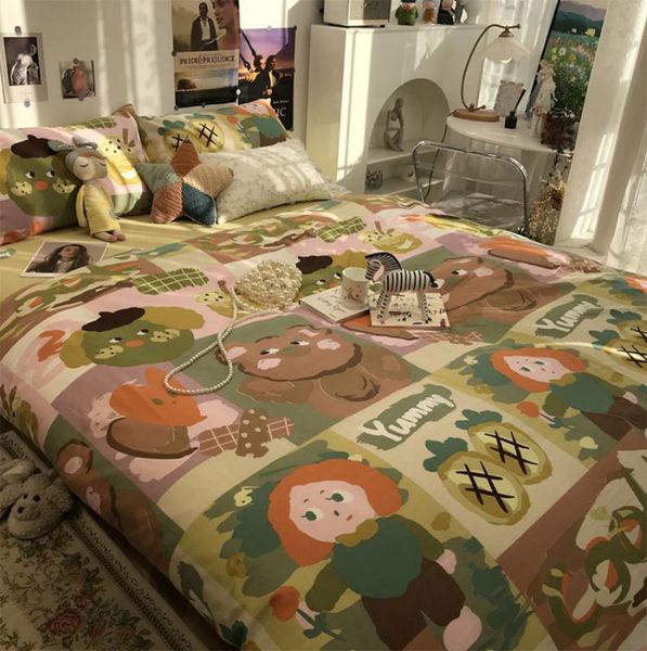 bedding sets vintage cute cartoon set kid teen adult,1.2 1.5 1.8 cotton twin full home textile bed sheet pillowcase duvet cover
bedding sets vintage cute cartoon set kid teen adult,1.2 1.5 1.8 cotton twin full home textile bed sheet pillowcase duvet cover