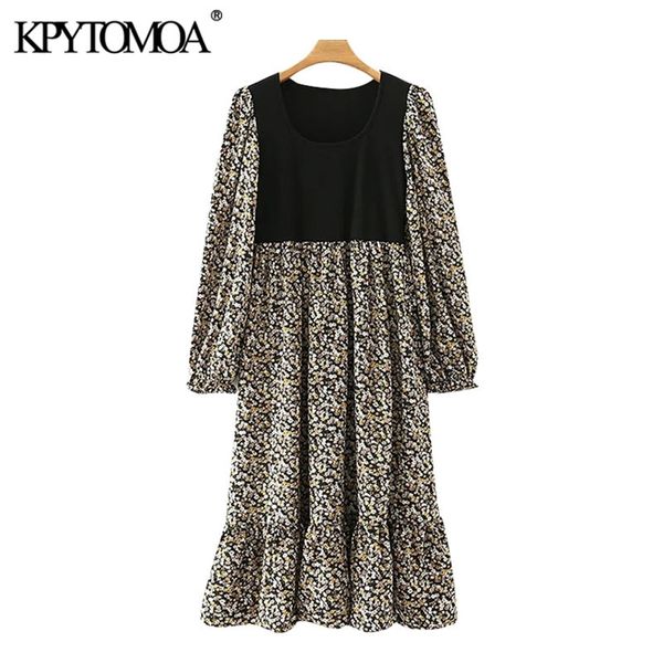 women chic fashion patchwork floral print ruffled midi dress o neck long sleeve female dresses mujer 210420, White
women chic fashion patchwork floral print ruffled midi dress o neck long sleeve female dresses mujer 210420, White