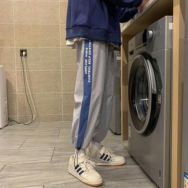 men's pants summer brand versatile loose 9-point leggings korean thin casual sports sport joggers streetwear, Black
men's pants summer brand versatile loose 9-point leggings korean thin casual sports sport joggers streetwear, Black