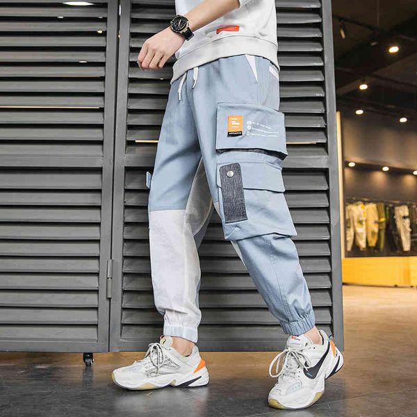 men's pants spring hip hop men casual cotton stitching color joggers trousers pocket streetwear man abz665 j6hm, Black
men's pants spring hip hop men casual cotton stitching color joggers trousers pocket streetwear man abz665 j6hm, Black