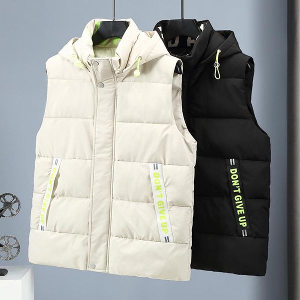 men's vests plus size 4xl-m autumn winter cotton-padded hood vest waistcoat fashion thick warm sleeveless jacket zipper coat, Black;white
men's vests plus size 4xl-m autumn winter cotton-padded hood vest waistcoat fashion thick warm sleeveless jacket zipper coat, Black;white