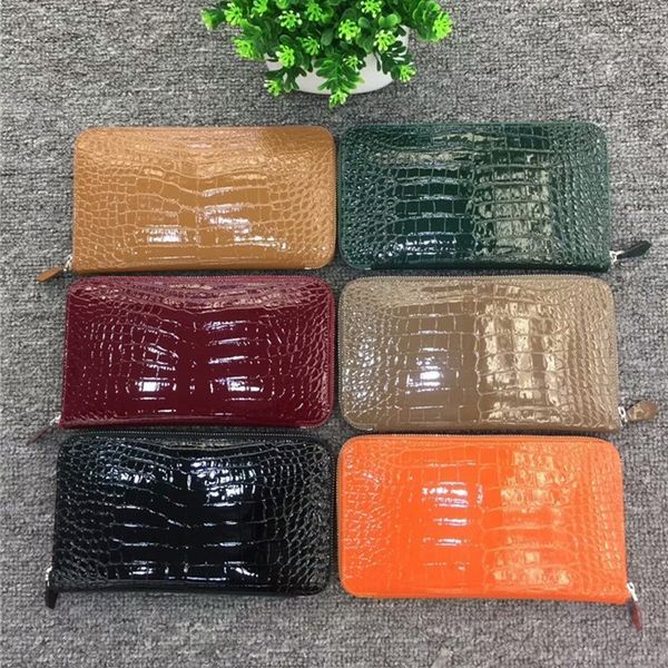 new leather zipper wallet men's and women's long handbag crocodile multi capacity wallet purses luxury outlet, Brown;gray
new leather zipper wallet men's and women's long handbag crocodile multi capacity wallet purses luxury outlet, Brown;gray