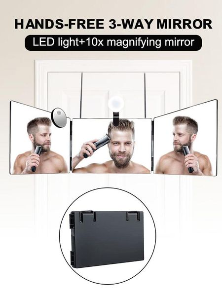 mirrors home 3-way mirror for self hair cutting 360 degrees foldable with usb rechargeable led light & 10x magnifier makeup
mirrors home 3-way mirror for self hair cutting 360 degrees foldable with usb rechargeable led light & 10x magnifier makeup