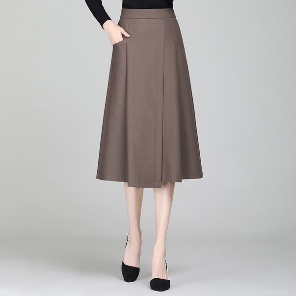 skirts 2021 coffee vertical half women's autumn umbrella high waist slim over knee a-shaped mid length skirt, Black
skirts 2021 coffee vertical half women's autumn umbrella high waist slim over knee a-shaped mid length skirt, Black