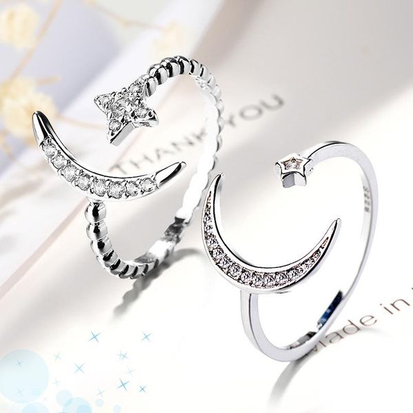 todorova fashion moon star open adjustable finger rings for women girls zircon crystal ring wedding engagement jewelry cluster, Golden;silver
todorova fashion moon star open adjustable finger rings for women girls zircon crystal ring wedding engagement jewelry cluster, Golden;silver
