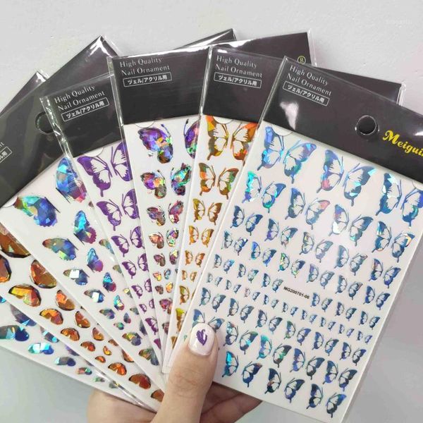 5pcs colorful butterfly nail art stickers diy holographic 3d tips decals manicure tool1, Black
5pcs colorful butterfly nail art stickers diy holographic 3d tips decals manicure tool1, Black