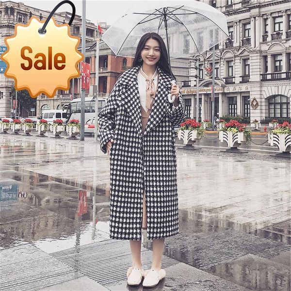 women's wool & blends plaid cardigan woolen coat thick warm outerwear winter overcoat women size turn-down collar full 2021 autumn, Black
women's wool & blends plaid cardigan woolen coat thick warm outerwear winter overcoat women size turn-down collar full 2021 autumn, Black