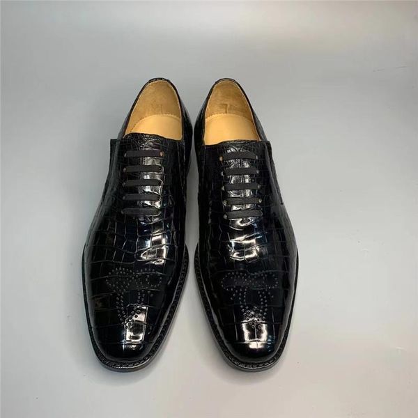 dress shoes authentic crocodile belly skin businessmen office cowskin outsole genuine alligator leather handmade male brogue, Black
dress shoes authentic crocodile belly skin businessmen office cowskin outsole genuine alligator leather handmade male brogue, Black