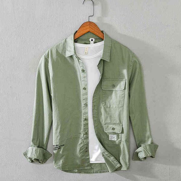 men's t-shirts 100% cotton spring long sleeve overalls pocket brand army green shirt for men casual trendy shirts mens chemise wx04, White;black
men's t-shirts 100% cotton spring long sleeve overalls pocket brand army green shirt for men casual trendy shirts mens chemise wx04, White;black