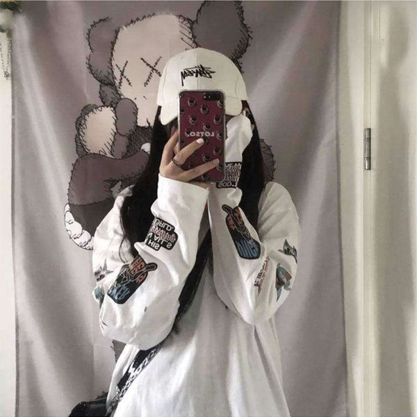 women's sweaters ins super fire long sleeve t-shirt spring and autumn net red base shirt korean fashion elegant style loose clothes hxn, White;black
women's sweaters ins super fire long sleeve t-shirt spring and autumn net red base shirt korean fashion elegant style loose clothes hxn, White;black