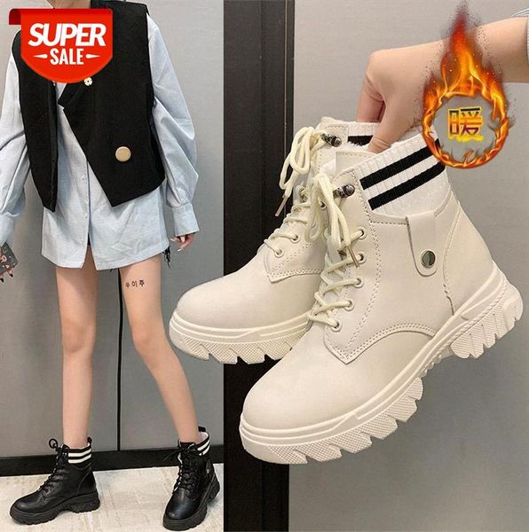 leather martin boots women cotton shoes plus velvet all-match british style warm snow #1h71
leather martin boots women cotton shoes plus velvet all-match british style warm snow #1h71
