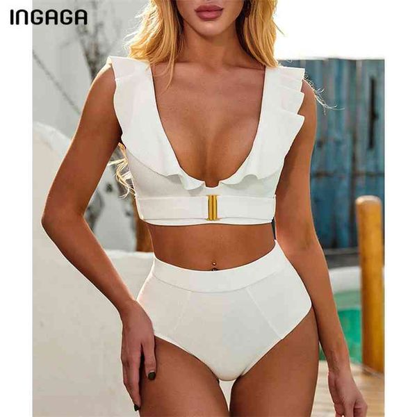 ingaga push up bikinis high waist women's swimsuits ruffle swimwear ribbed bathing suit women patchwork biquini bikini set 210728, White;black
ingaga push up bikinis high waist women's swimsuits ruffle swimwear ribbed bathing suit women patchwork biquini bikini set 210728, White;black