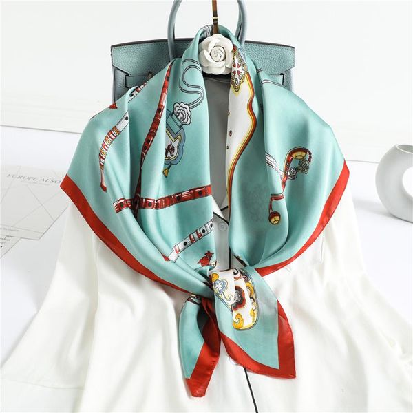 scarves 2021 women silk scarf square neck hijab shawl lady wrap design print female foulard neckerchief bandana, Blue;gray
scarves 2021 women silk scarf square neck hijab shawl lady wrap design print female foulard neckerchief bandana, Blue;gray