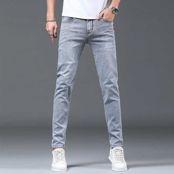 jeans men's pants straight leg 2021 summer thin korean fashion brand slim quality leisure, Blue
jeans men's pants straight leg 2021 summer thin korean fashion brand slim quality leisure, Blue