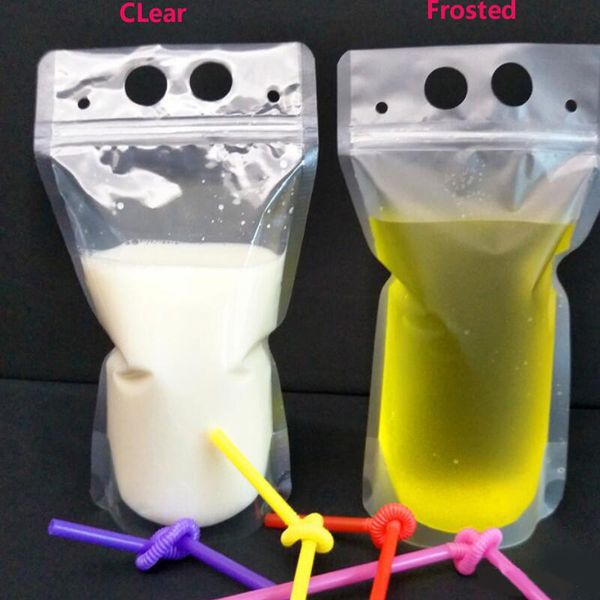 stand-up 100pcs zipper clear frosted drink pouches bags plastic drinking bag straw with holder reclosable heat
stand-up 100pcs zipper clear frosted drink pouches bags plastic drinking bag straw with holder reclosable heat