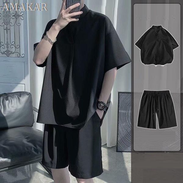 men's tracksuits ice silk leisure suits summer thin kind of tidal current male handsome loose short sleeve shorts two-piece shirt movem, Gray
men's tracksuits ice silk leisure suits summer thin kind of tidal current male handsome loose short sleeve shorts two-piece shirt movem, Gray