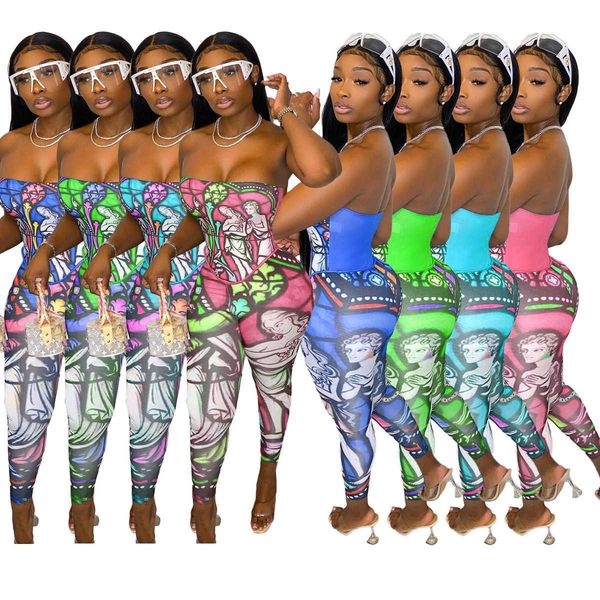 women two piece pant tracksuits designer oil painting element printing breast wrapped off shoulder pullover comfortable clubwear, White
women two piece pant tracksuits designer oil painting element printing breast wrapped off shoulder pullover comfortable clubwear, White