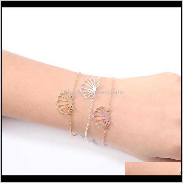 charm jewelry drop delivery 2021 30pcs geometric origami sea clam shell bracelet nautical ariel mermaid conch seashell chain bracelets bangl, Golden;silver
charm jewelry drop delivery 2021 30pcs geometric origami sea clam shell bracelet nautical ariel mermaid conch seashell chain bracelets bangl, Golden;silver