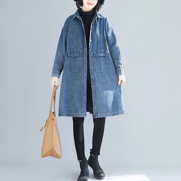 women's jackets plus size women pocket jean trench coat oversized fashion lady casual denim jacket loose outerwear female chaquetas par, Black;brown
women's jackets plus size women pocket jean trench coat oversized fashion lady casual denim jacket loose outerwear female chaquetas par, Black;brown