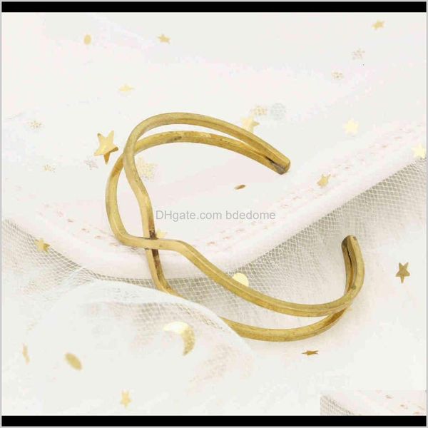 other bracelets drop delivery 2021 c-type womens adjustable opening simple double deck interchange design gold bracelet jewelry b249aalez p1, Golden;silver
other bracelets drop delivery 2021 c-type womens adjustable opening simple double deck interchange design gold bracelet jewelry b249aalez p1, Golden;silver