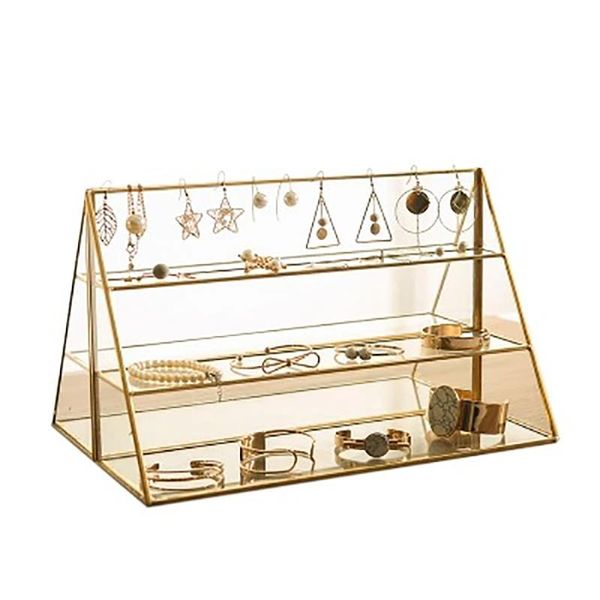 bathroom storage & organization glass makeup organizer nordic 3-layer cosmetic jewelry rack make up brush lipstick box home
bathroom storage & organization glass makeup organizer nordic 3-layer cosmetic jewelry rack make up brush lipstick box home