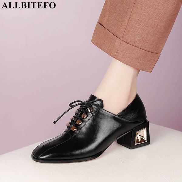 allbitefo lace-up soft genuine leather women high heels square toe thick heel fashion women heels shoes pumps high heel shoes 210611, Black
allbitefo lace-up soft genuine leather women high heels square toe thick heel fashion women heels shoes pumps high heel shoes 210611, Black