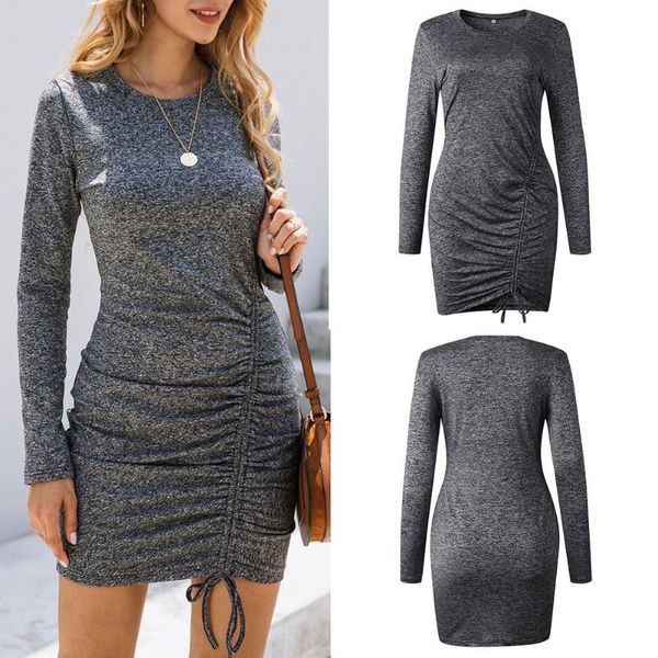 casual dresses arrival women slim-fit lace-up dress round-neck long-sleeved summer beach party, Black;gray
casual dresses arrival women slim-fit lace-up dress round-neck long-sleeved summer beach party, Black;gray