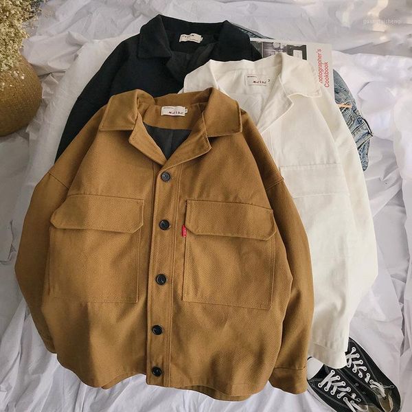 men's jackets men summer pockets casual 2021 mens harajuku fashion loose jacket clothes male spring coats, Black;brown
men's jackets men summer pockets casual 2021 mens harajuku fashion loose jacket clothes male spring coats, Black;brown