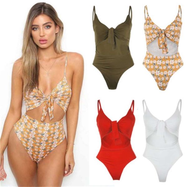 red casual bodysuit swimsuit green white yellow floral print halter bandage onepiece women new arrivals, White;black
red casual bodysuit swimsuit green white yellow floral print halter bandage onepiece women new arrivals, White;black