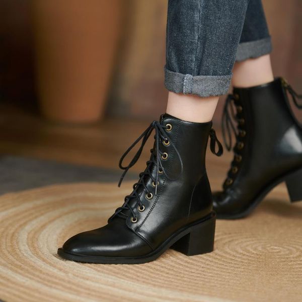 boots women ankle natural leather 22-26cm cow split upper autumn and winter shoes vintage platform classic, Black
boots women ankle natural leather 22-26cm cow split upper autumn and winter shoes vintage platform classic, Black