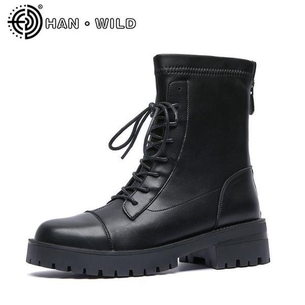 boots genuine leather women ankle lace up platform motorcycle with back zipper ladies casual shoes short, Black
boots genuine leather women ankle lace up platform motorcycle with back zipper ladies casual shoes short, Black