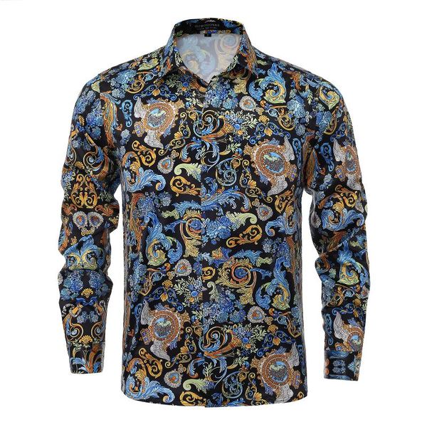 men's casual shirts 2021 floral flower print mens slim fit baroque party prom formal for men, White;black
men's casual shirts 2021 floral flower print mens slim fit baroque party prom formal for men, White;black