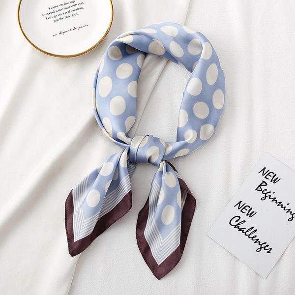 scarves spring and summer 2021 mini square scarf silk women's polka dot printed satin shawl headband, Blue;gray
scarves spring and summer 2021 mini square scarf silk women's polka dot printed satin shawl headband, Blue;gray