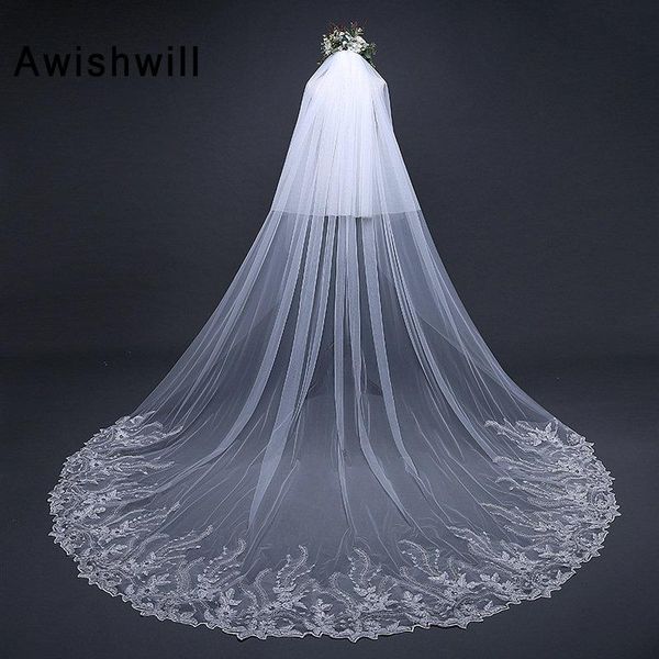 bridal veils 3 meter white ivory cathedral wedding long edge veil with comb accessories bride mantilla real, Black
bridal veils 3 meter white ivory cathedral wedding long edge veil with comb accessories bride mantilla real, Black
