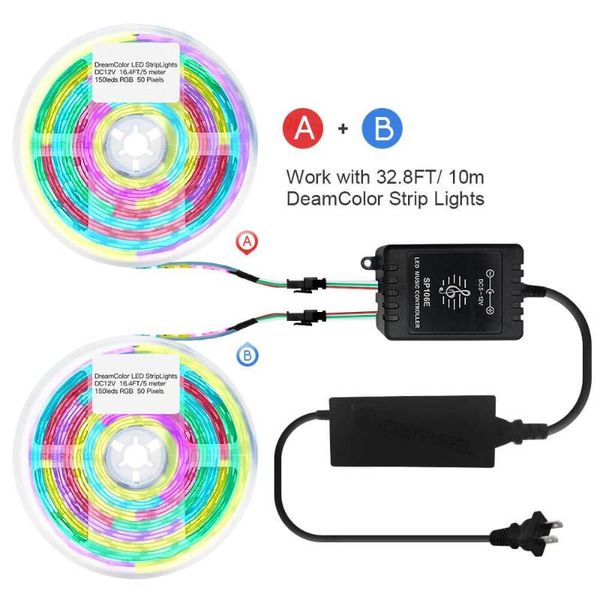 strips dreamcolor rgb strip lights kit sync to music,32.8ft/10m addressable music with remote control for bar ktv jk1797
strips dreamcolor rgb strip lights kit sync to music,32.8ft/10m addressable music with remote control for bar ktv jk1797