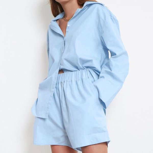 women's tracksuits casual set women shirts two pieces summer single breasted long sleeved blouse suits elastic waist shorts solid, Gray
women's tracksuits casual set women shirts two pieces summer single breasted long sleeved blouse suits elastic waist shorts solid, Gray