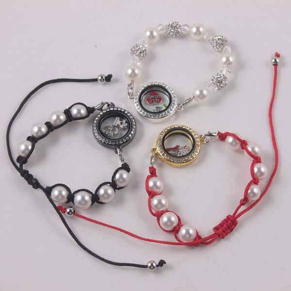 link, chain 1pc living memory floating locket pearl bracelet crystals round 25mm open magnets with charms for bff friends, Black
link, chain 1pc living memory floating locket pearl bracelet crystals round 25mm open magnets with charms for bff friends, Black