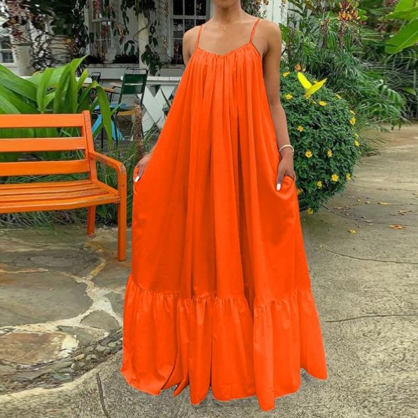 casual dresses women fashion solid strap summer dress pocket loose backless big swing woman ropa mujer #s, Black;gray
casual dresses women fashion solid strap summer dress pocket loose backless big swing woman ropa mujer #s, Black;gray