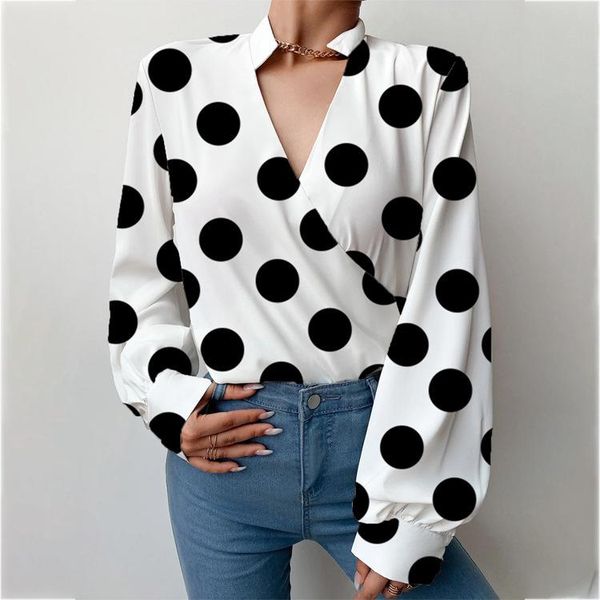 women's blouses & shirts women shirt design sense lantern sleeve autumn polka dot v-neck metal chain loose temperament commuter long-sl, White
women's blouses & shirts women shirt design sense lantern sleeve autumn polka dot v-neck metal chain loose temperament commuter long-sl, White