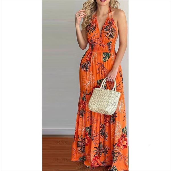 floral print halter backless maxi women dresses sleeveless patchwork long summer beach party ladies vestidos, Black;gray
floral print halter backless maxi women dresses sleeveless patchwork long summer beach party ladies vestidos, Black;gray